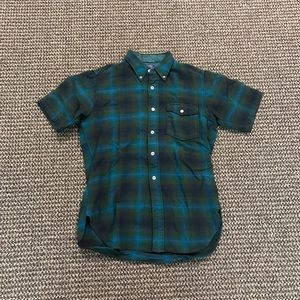 Pendleton 1960s Vintage Blue Wool SS Shirt - M
